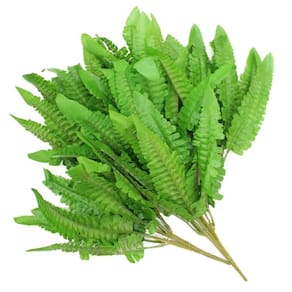 12 Ramos Decoração Arranjo Samambaia Artificial 35cm