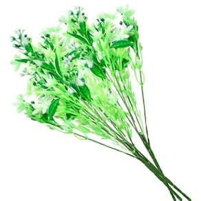 4 Ramos Decoração Arranjo Planta Artificial 5 Galhos Cada 36cm