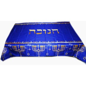 Toalha Forro De Decoração Judaico Mesa De Jantar Azul