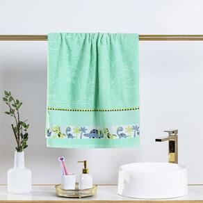 Toalha De Banho Infantil 1,15M X 75Cm Menino Menina Dino