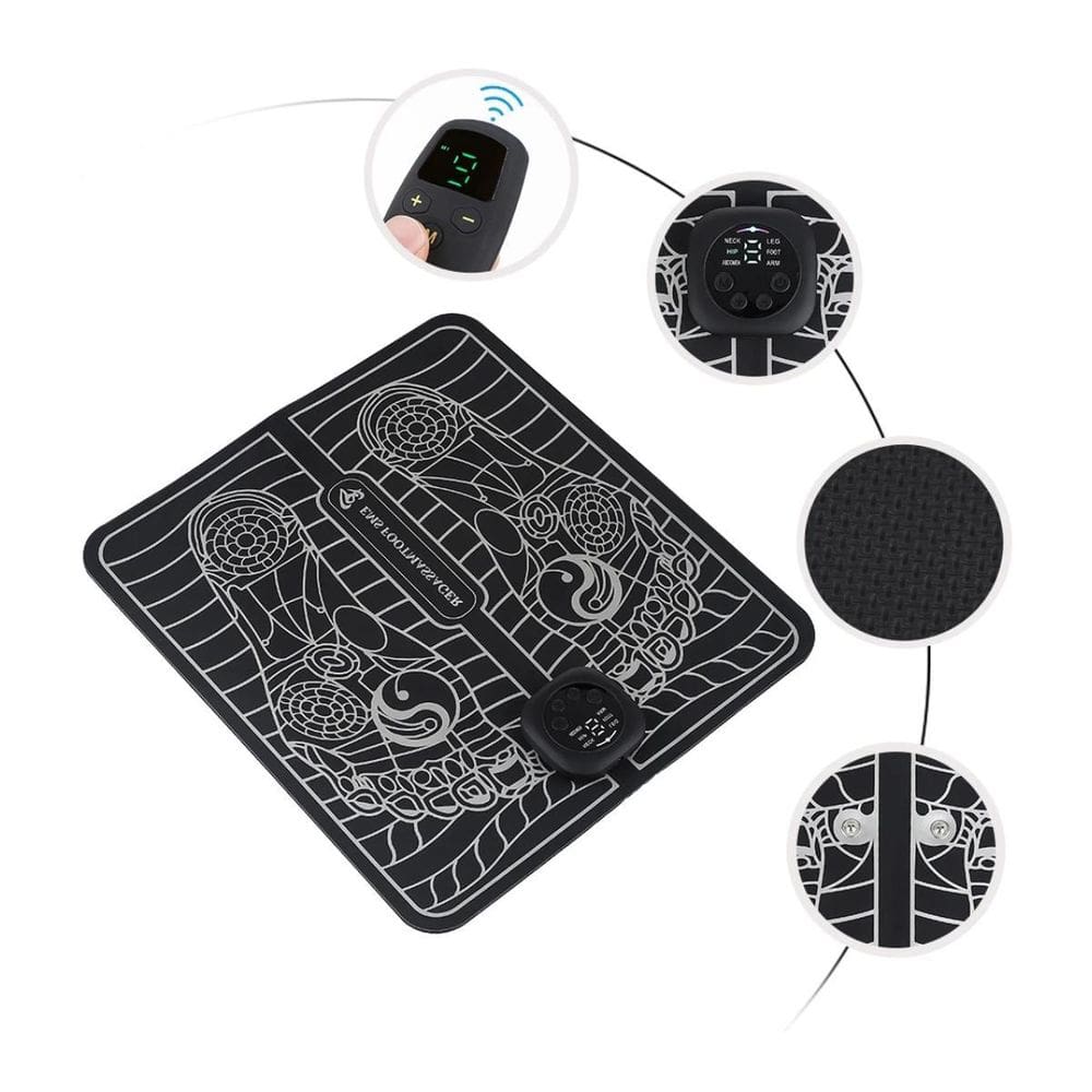 Massageador De Pés Ems Preto - Fisioterapia E Relaxamento
