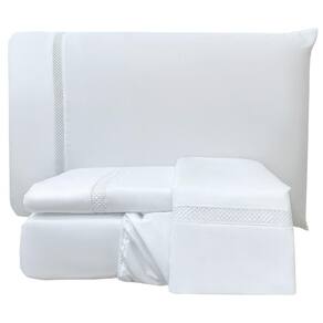 Jogo Cama Lençol Casal Apolo Micropercal 300 Fios - Branco