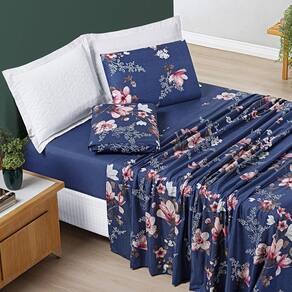 Jogo De Lençol King 4 Peças Avere 200 Fios Floral Encantada
