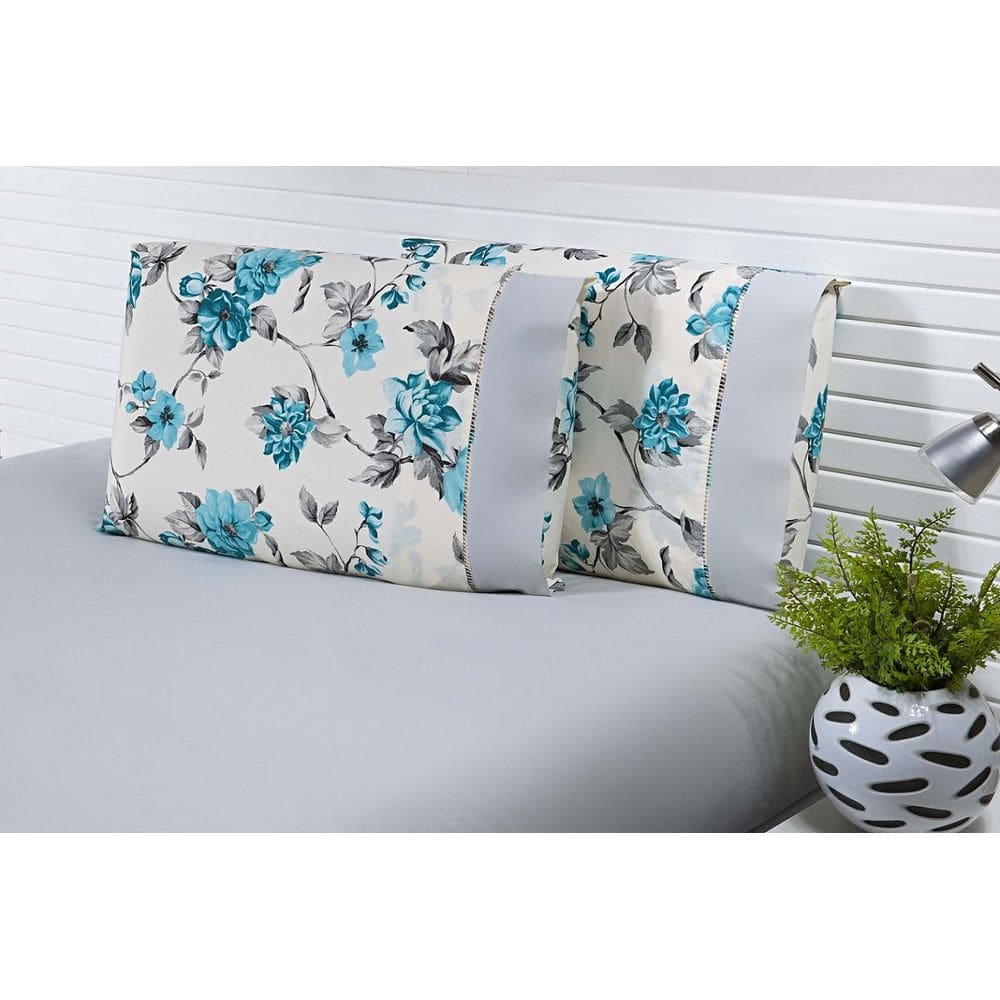 Jogo Lençol Solteiro 2 Peças 1,88X0,88X20Cm 180 Fios Floral