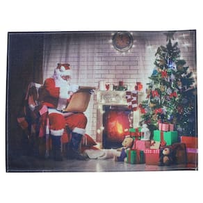 Jogo Americano Estampa Natalina Presentes Papai Noel 2 Peças