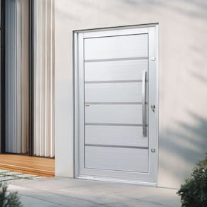 Porta Pivotante Lambril Premium com Puxador Lado Esquerdo Elite 240x150 Branco