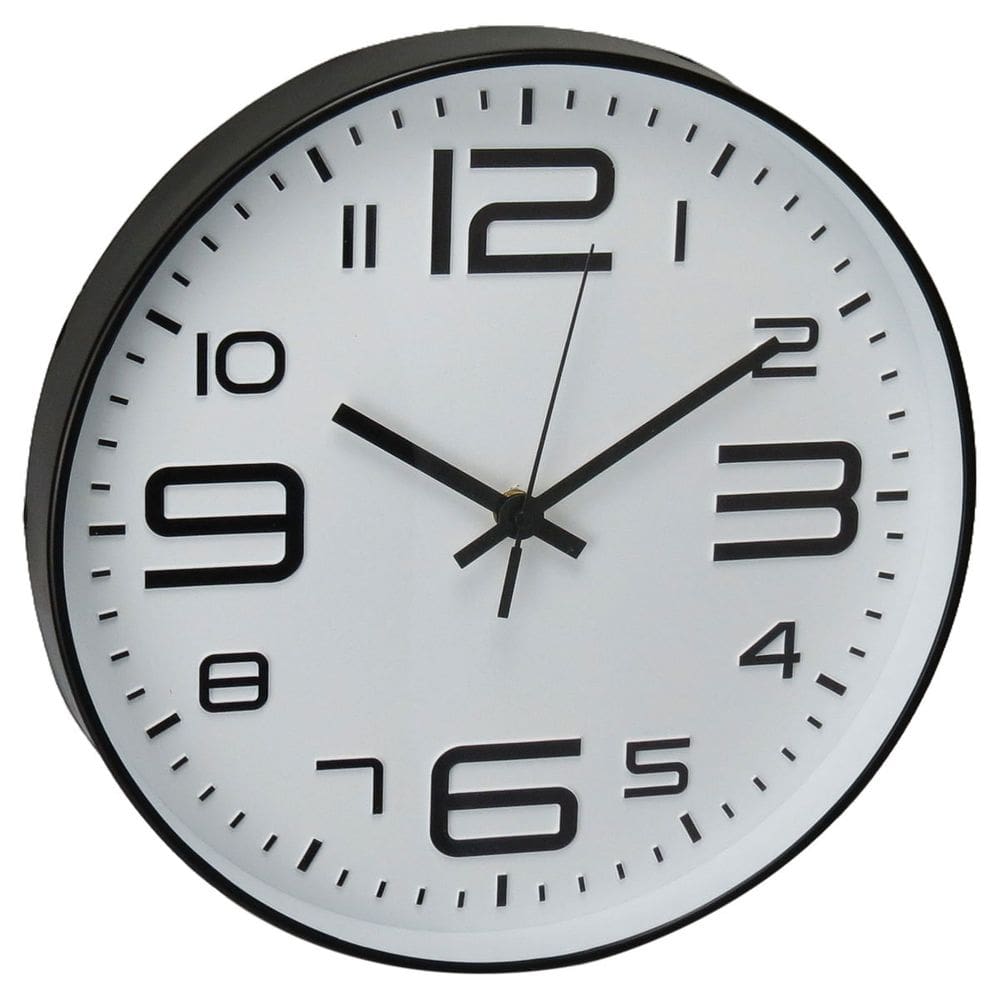 RELÓGIO PAREDE HOME&CO PLÁSTICO 30x30x4cm PRETO