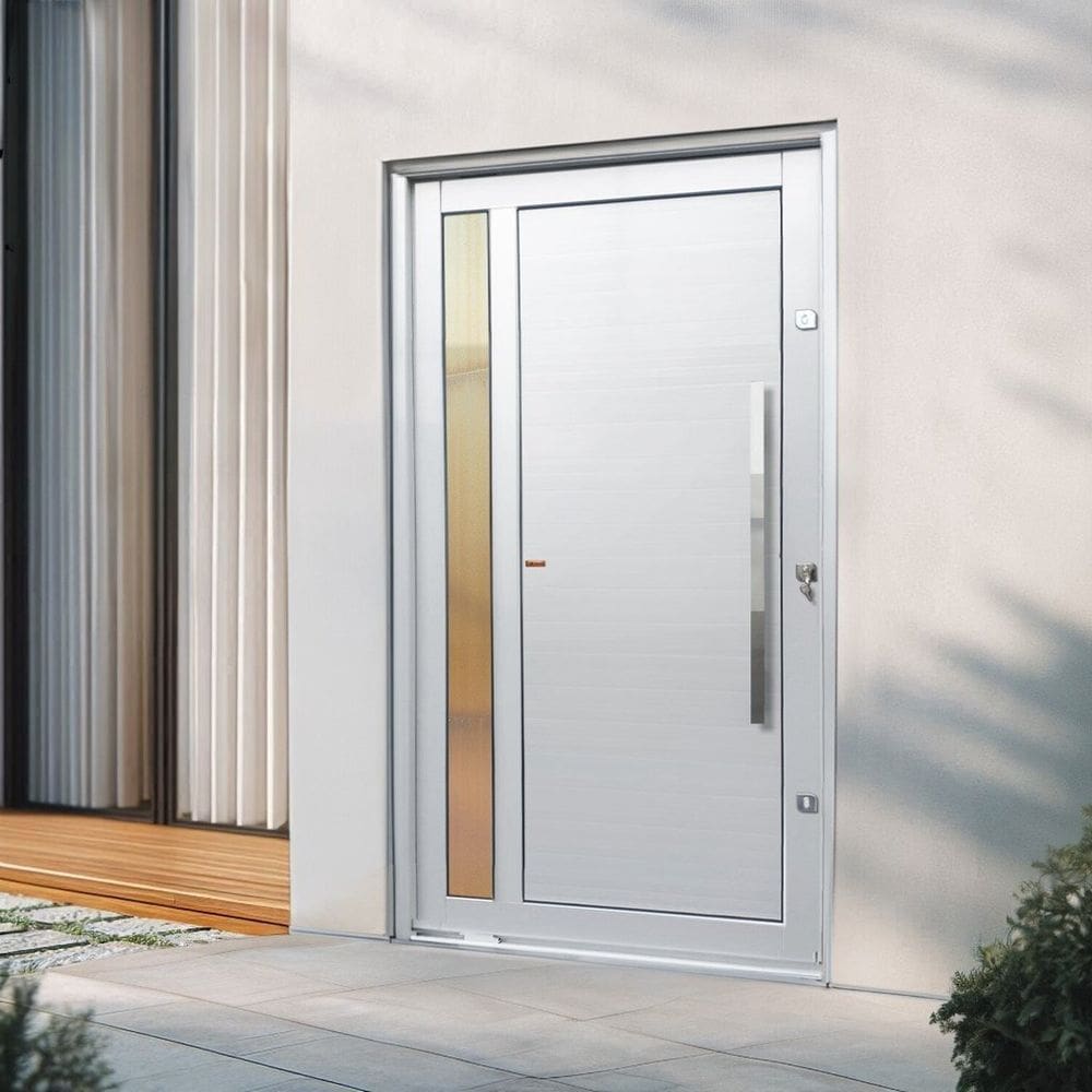Porta Pivotante Lambril Visione com Puxador Lado Direito Elite 216x100 Branco