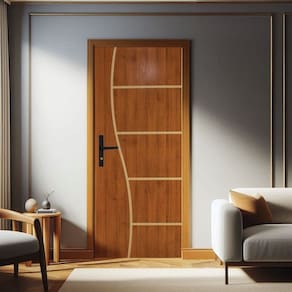 Folha de Porta de Madeira 210x70cm Duraplac Marrom