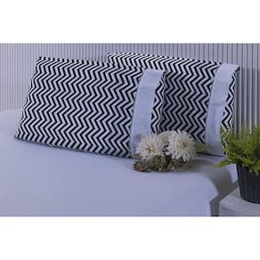 Jogo Lençol Solteiro 2 Peças 1,90X0,90X16Cm 180 Fios Chevron