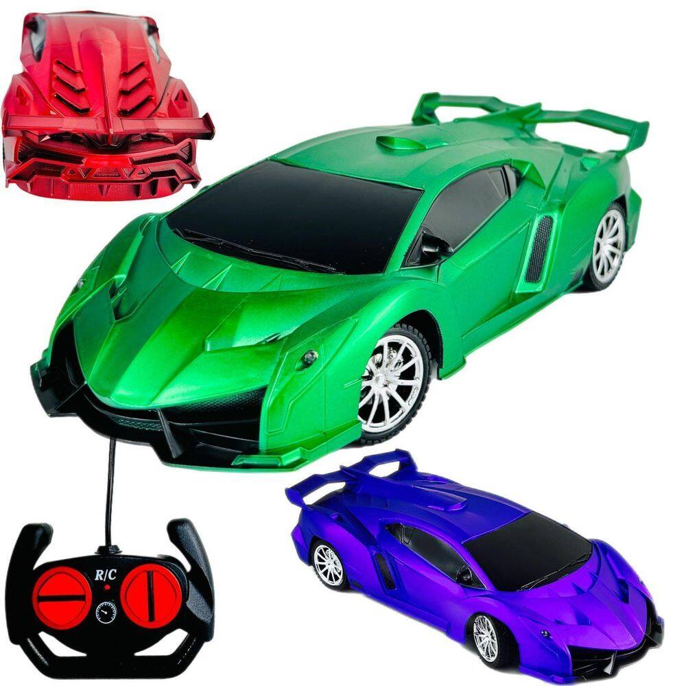 Carrinho Ferrari Controle Remoto Farol De Led Recarregável