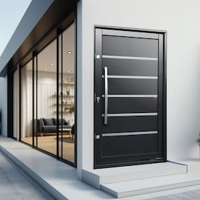 Porta Pivotante Lambril Premium com Puxador Lado Direito Elite 216x120 Preto