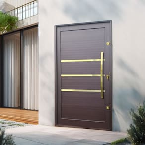 Porta Pivotante Lambril Evolution com Puxador Lado Esquerdo Elite 216x10cm Corten