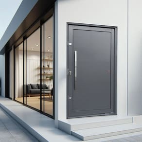 Porta Pivotante Lambril com Puxador Lado Esquerdo Elite 216x100 Cinza