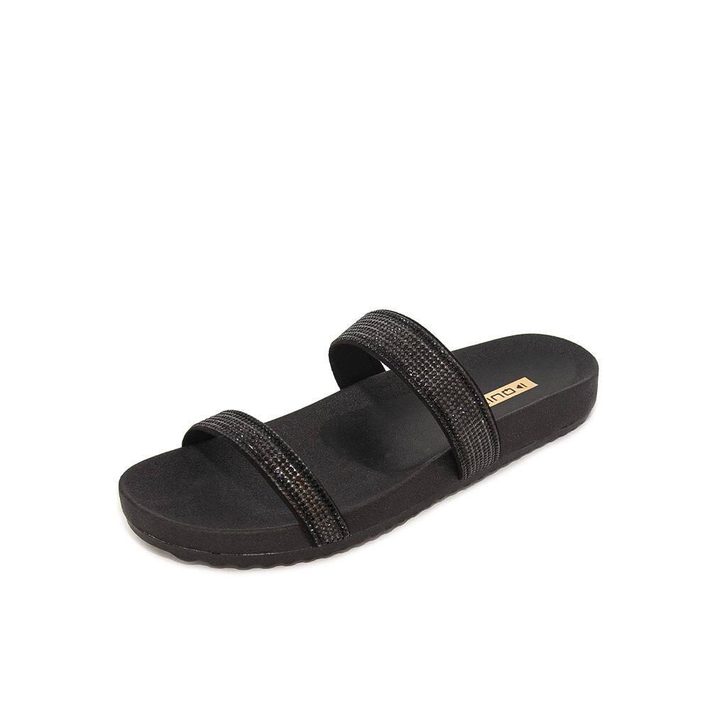 Tamanco Feminino Quiz Flat REF: 1993-28 STRASS