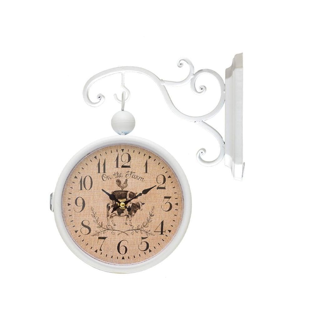 Relogio De Parede Com Duas Faces 20Cm