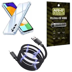 Capinha Para Galaxy M35 + Cabo Tipo-C Magnético + Pel