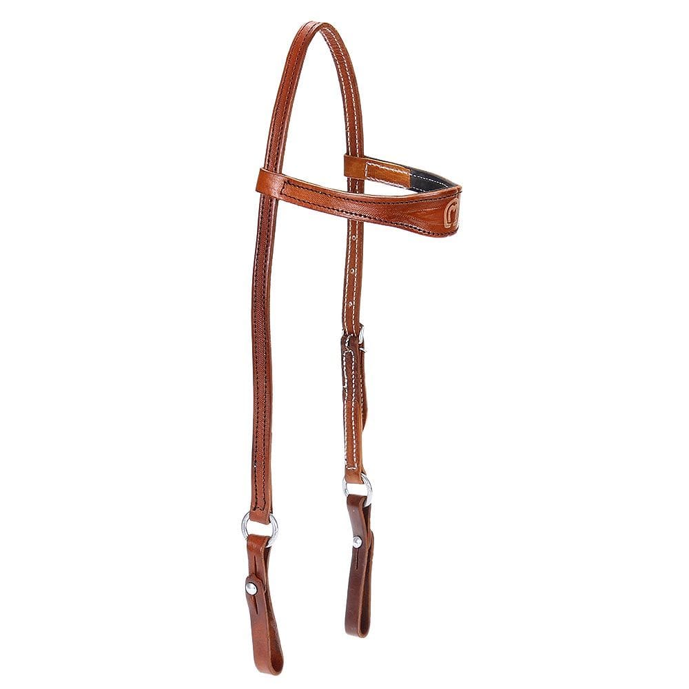 Cabeçada de Couro para Cavalo com Testeira Mangalarga - Bronc-Steel 18505