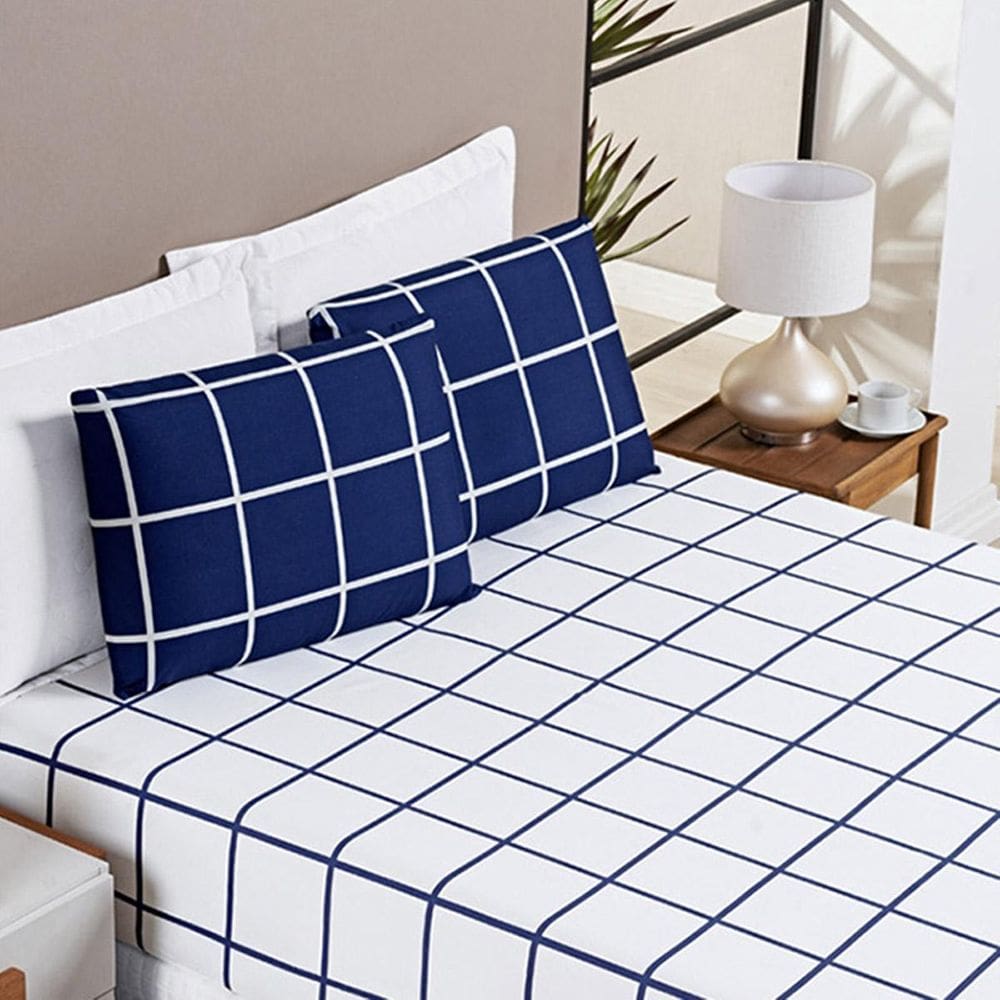 Jogo De Lençol Austri Casal 3 Peças Micropercal 200 Fios