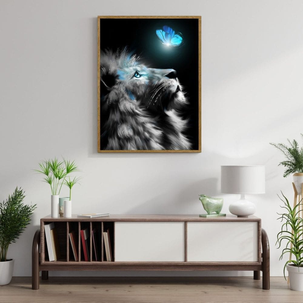 Quadro Decorativo Leão Animal 001 sem Vidro 40cmx60cm