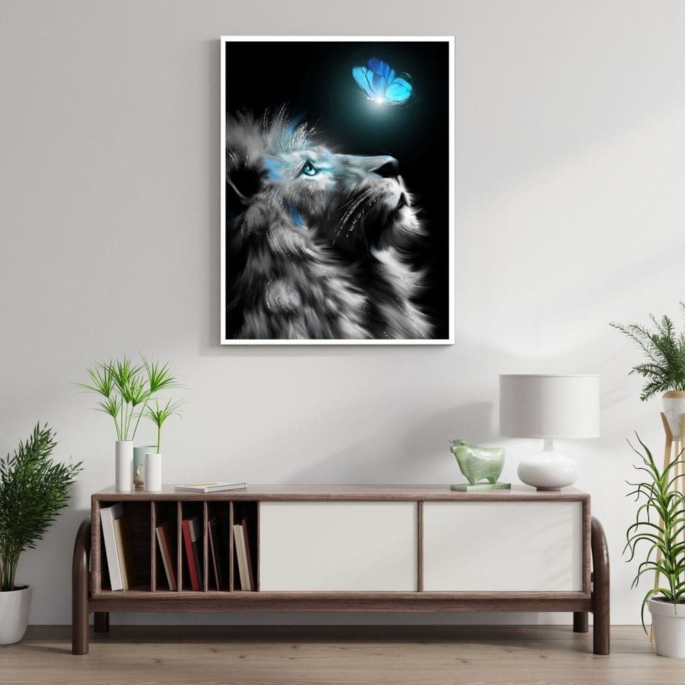 Quadro Decorativo Leão Animal 001 sem Vidro 60cmx80cm