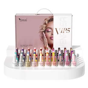 Conjunto de esmaltes em gel VENALISA VIP5 65 unidades 60 cores sem hema