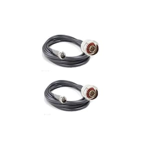 2 Cabos Descida Celular Rgc 58 10 Mt Conector N+Sma Premium