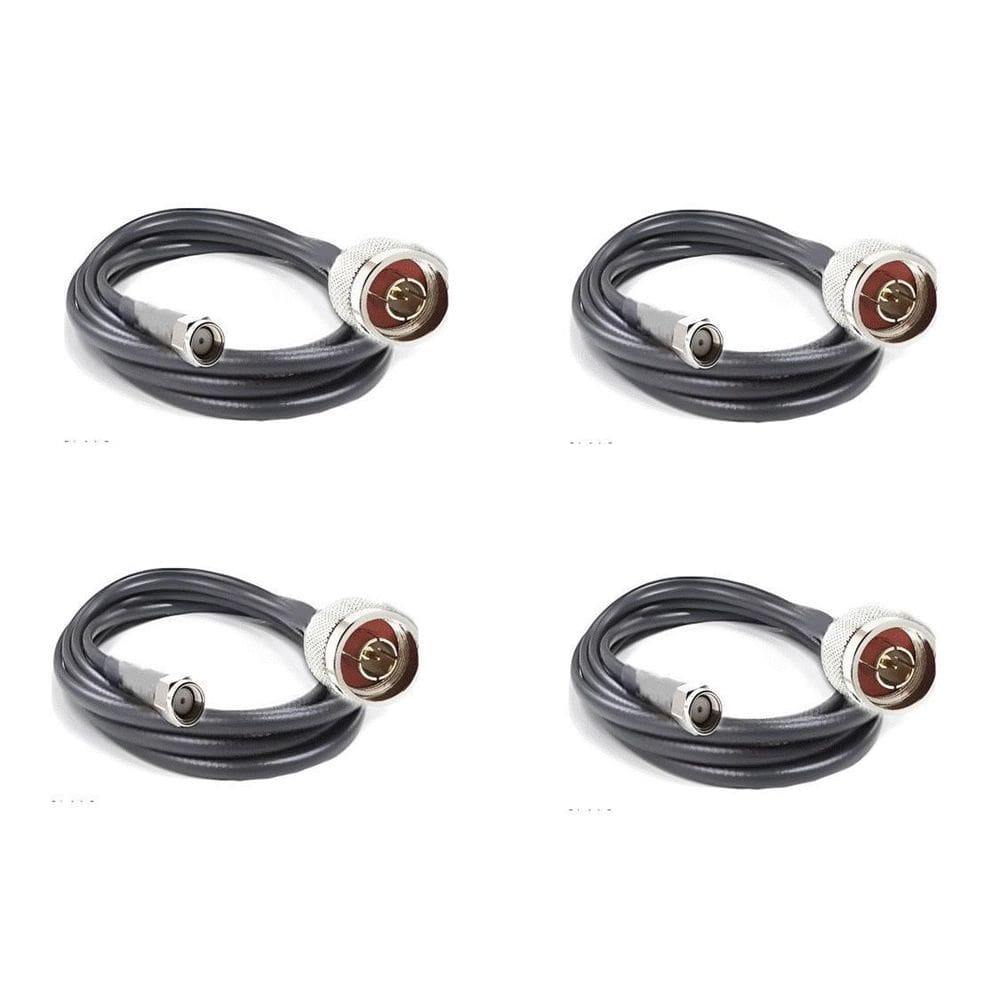 4 Cabos Descida Celular Rgc 58 15 Metros Conectores