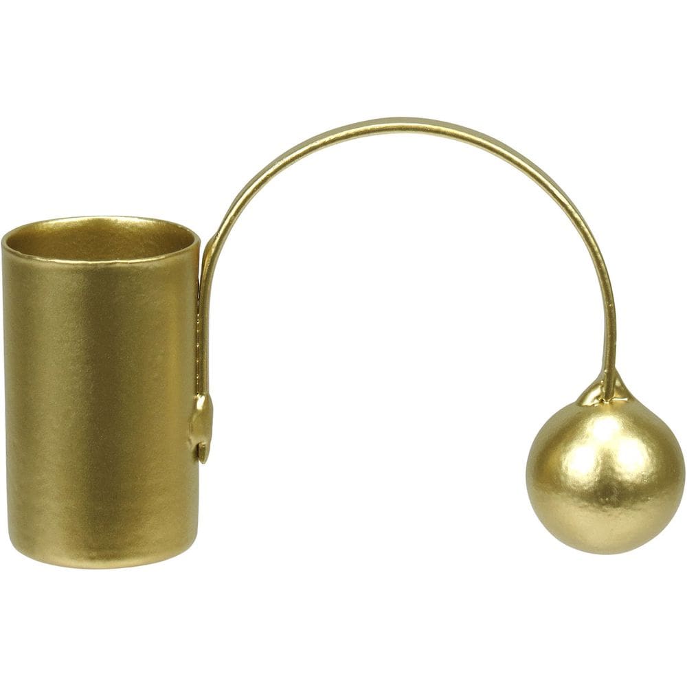 CASTIÇAL DECORATIVO ENFEITE PORTA VELA HOME&CO METAL 6x9x2cm DOURADO
