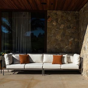 Conjunto Jardim e Varanda 1 Chaise Direita 1 Chaise Esquerda Cabecasa madeiramadeira Champanhe/Quaker areia