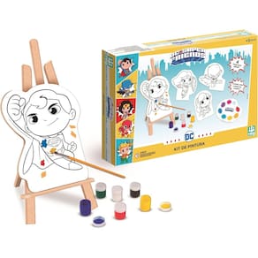 Brinquedo Educativo Para Pintar Super Horóis Dc Conjunto De Madeira 13 Peças