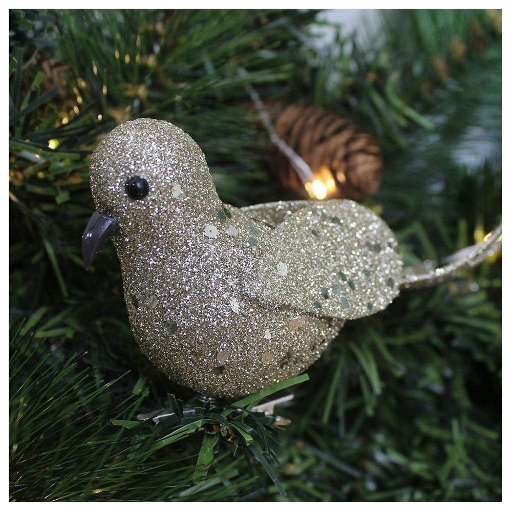 Enfeite Decoração Árvore Natal Pomba Dourada Natalina 16cm