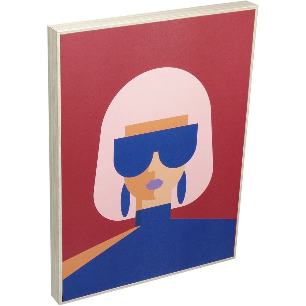 QUADRO DECORATIVO ENFEITE PAREDE CASA HOME&CO MDF 40x30x3cm VERMELHO