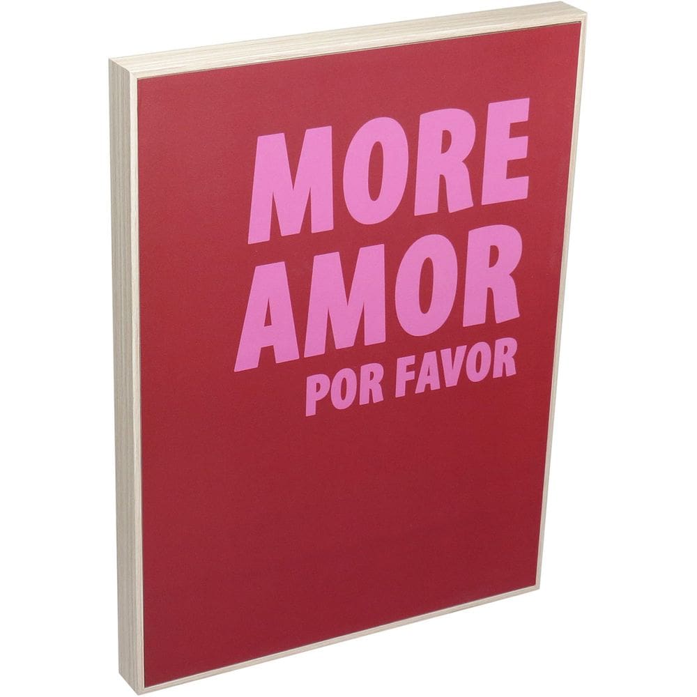 QUADRO DECORATIVO ENFEITE PAREDE CASA HOME&CO MDF 40x30x3cm VERMELHO