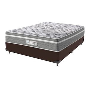 Cama Box Marrom e Colchão Casal Evolution Molas Ensacadas Probel