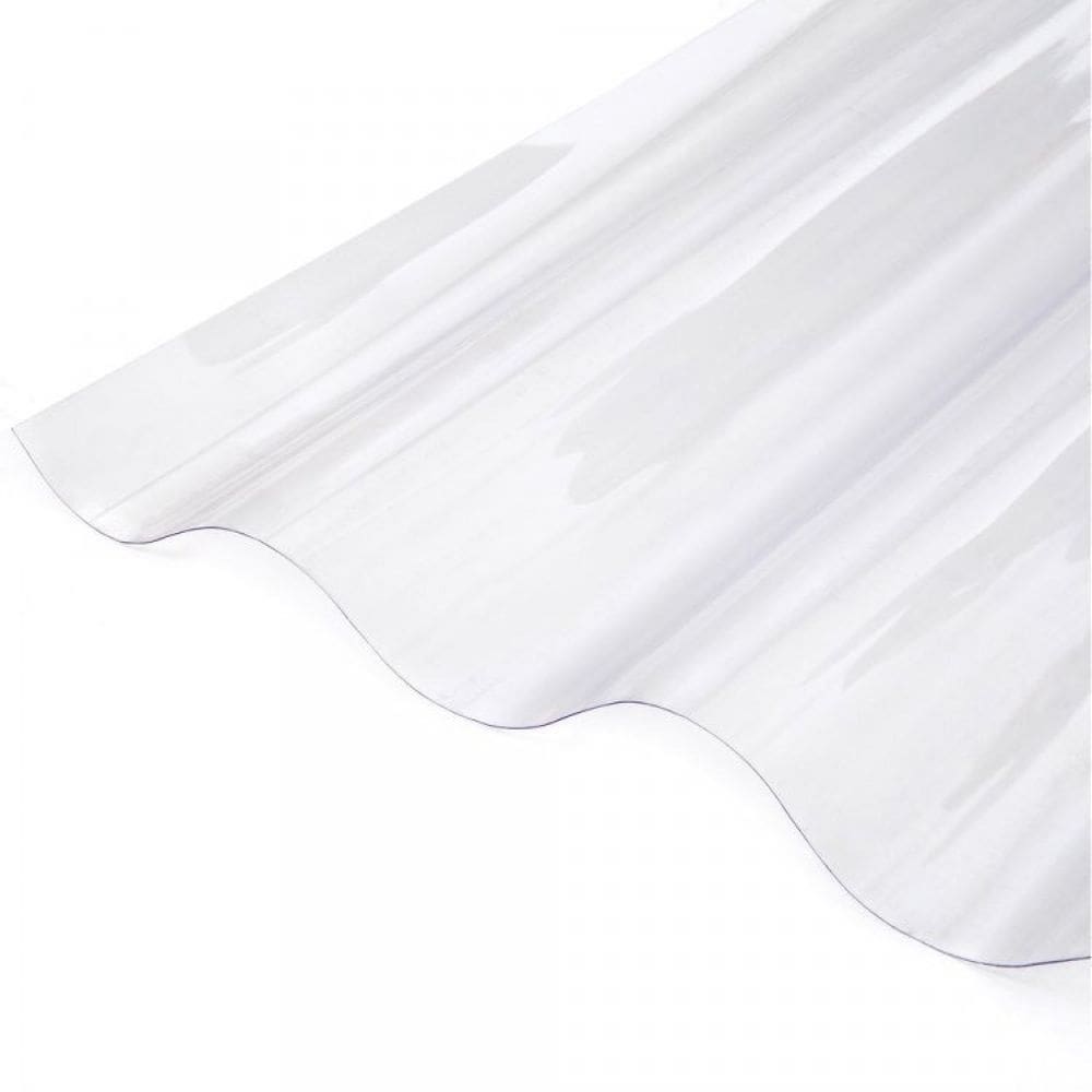 Kit com 10 Telhas Policarbonato 183cm X 110cm Onda Alta Transparente