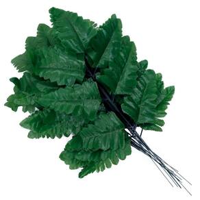 72 Galhos Samambaia Escura Folha Artificial Talo Verde 42cm