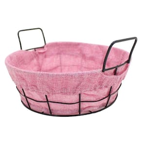 Cesto Multiuso Porta Frutas Aço Inox Rosa Fruteira 25cm