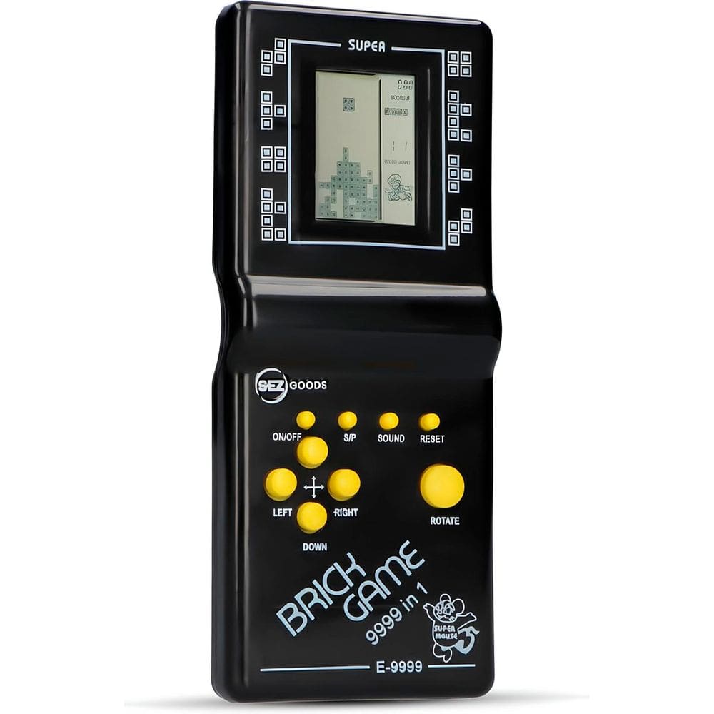 Mini Game Retro Portátil Preto Pilha Brick 9999 Jogos Casual