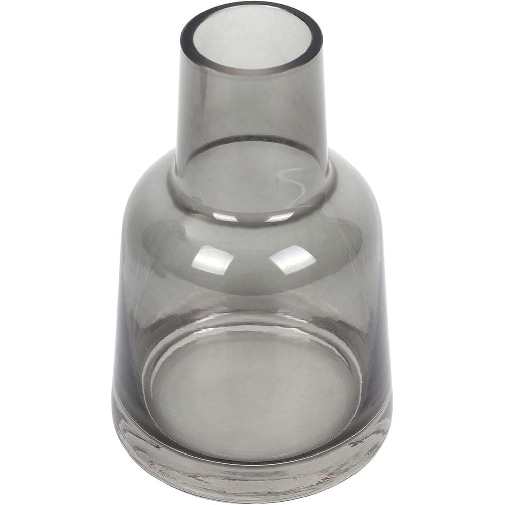 VASO DECORATIVO ENFEITE CASA HOME&CO VIDRO 14x9x9cm CINZA