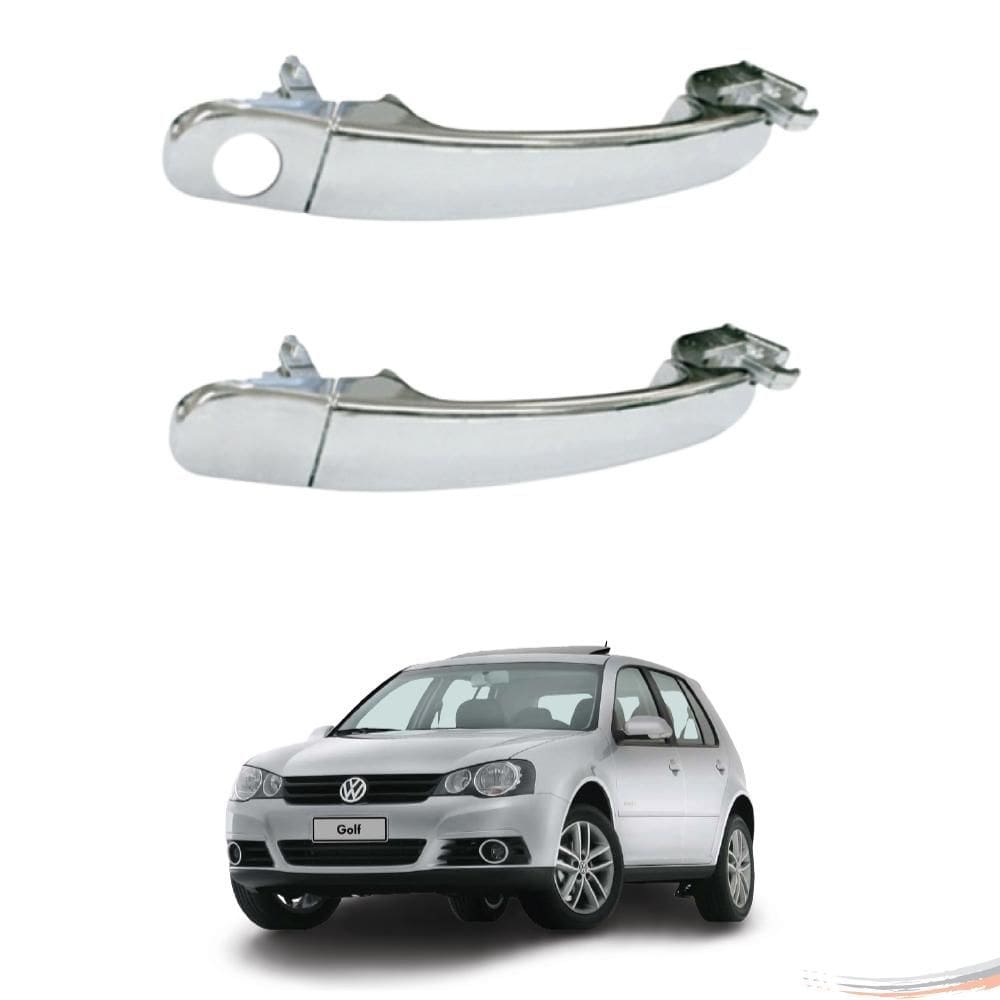 Par Maçanetas Diant Cromado C/ Furo Golf Bora Jetta 99 A 13 - UN / 2 [F103]