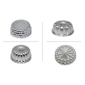 Kit 4 Peças Mini Forma Bolo Pudim Torta Suíça Decorada C11