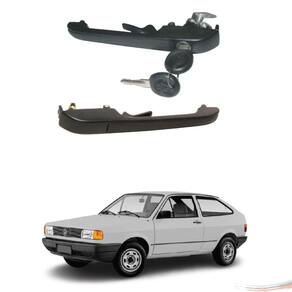 Par Maçaneta Ext Friso Preto C/ Chave Gol Parati G1 80 A 86 - UN / 2 [F103]