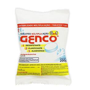 Tablete Cloro Multi Ação 3 em 1 Pastilha Genco 200 g