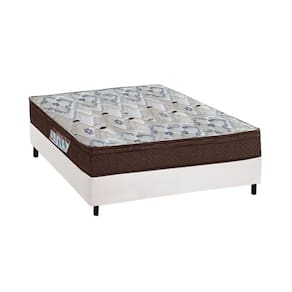 Cama Box Viúva: Colchão Espuma Ortobom D45/EP Fort Tech ISO 150 Mega Firme + Base CRC Suede White(128x188)