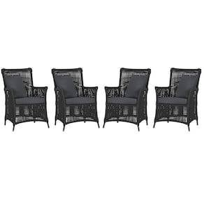 4 Poltronas Igapó Alumínio Micro Pintura Marrom Corda Náutica Estofado 11