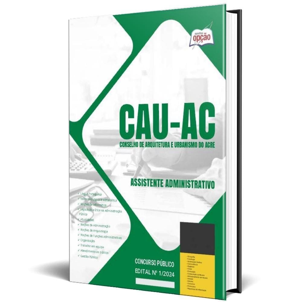 Apostila Concurso Cau Ac 2024 - Assistente Administrativo