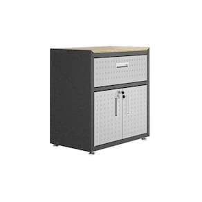 Balcão Multiúso Titanium Itatiaia - 2 Portas 1 Gaveta - Preto c/ Cinza