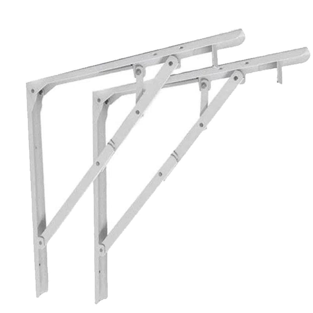 Suporte Para Prateleira Dobrável 30Cm Branco 60Kg Par Bals