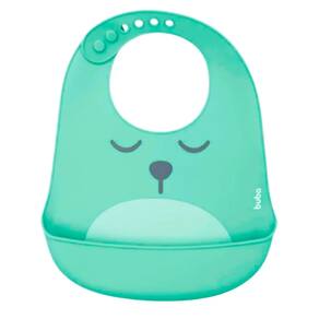 Babador de Silicone com Pega Migalhas Gumy Verde - Buba